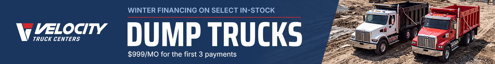 Winter financing on select in-stock dump trucks