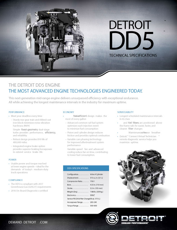 Freightliner M2 Detroit Diesel DD5 Engine Brochure -   Velocity Truck Centers