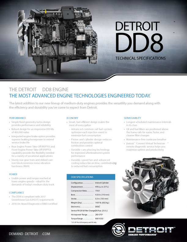 Freightliner M2 Detroit Diesel DD8 Engine Brochure -   Velocity Truck Centers