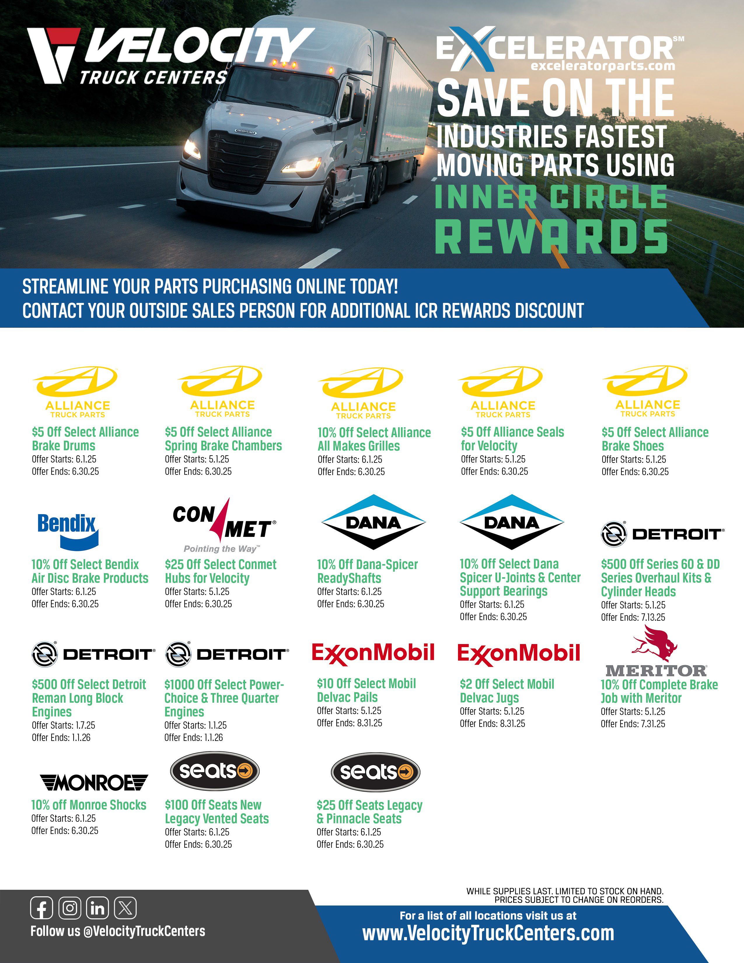 https://www.velocitytruckcenters.com/s3/mediaExcelator Parts Specials - June 2025