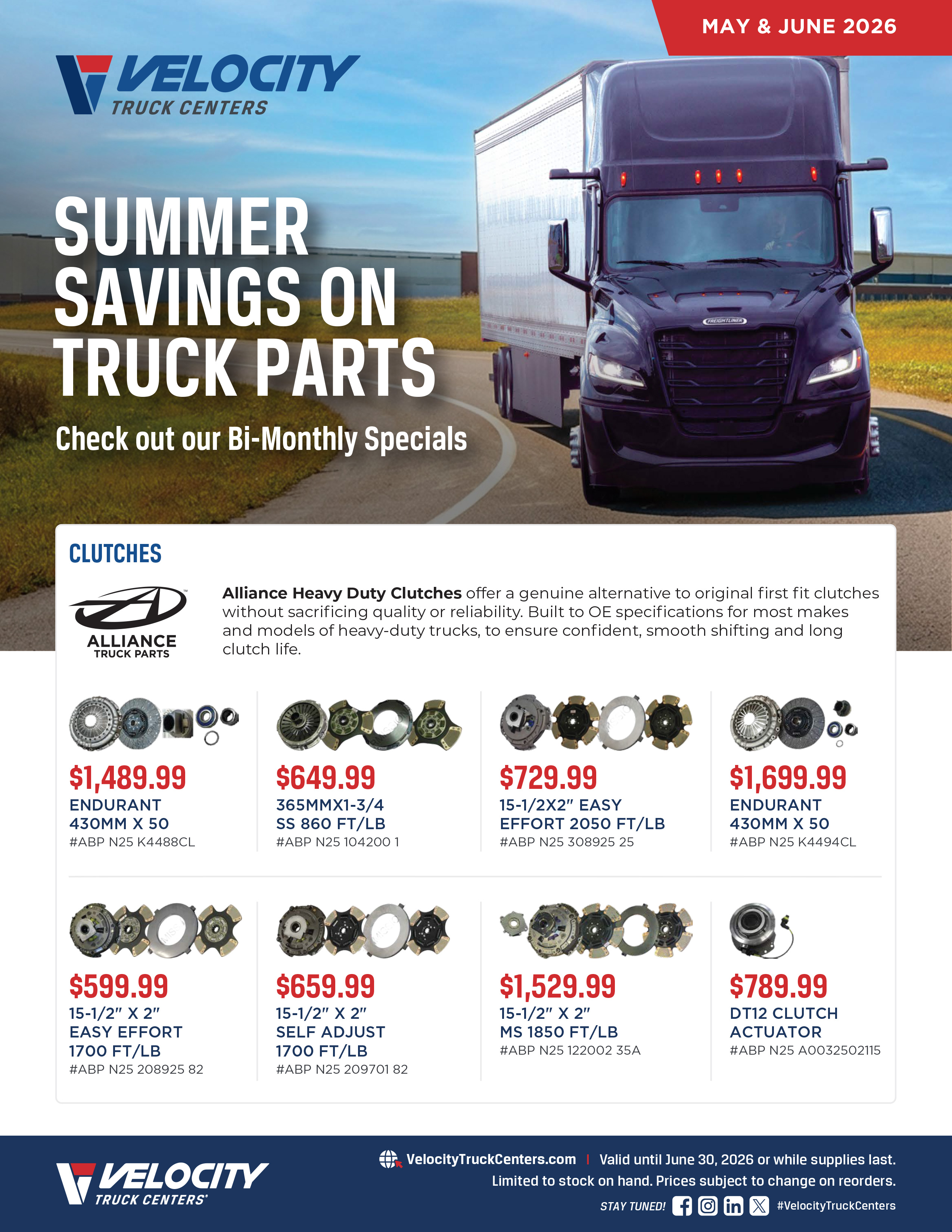 https://www.velocitytruckcenters.com/s3/mediaMay & June Parts Specials
