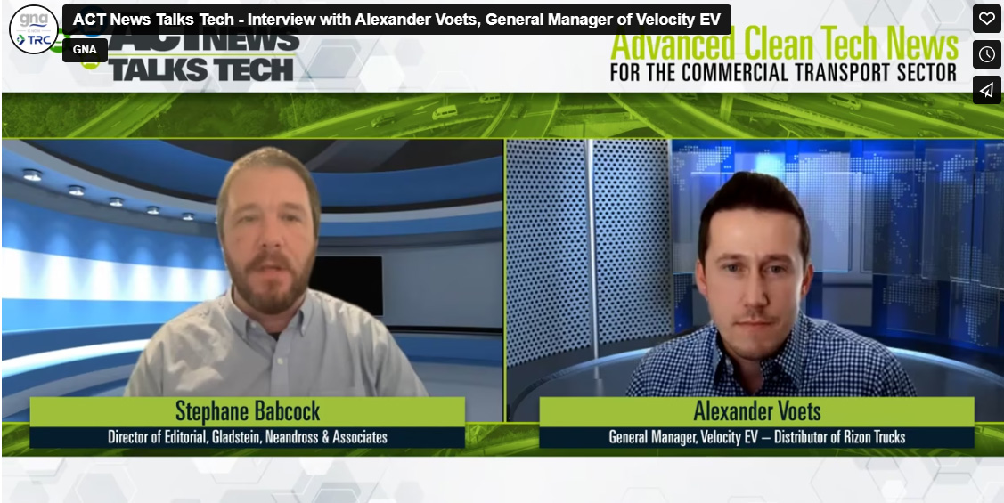 ACT News Talks Tech: Velocity EV’s Alexander Voets